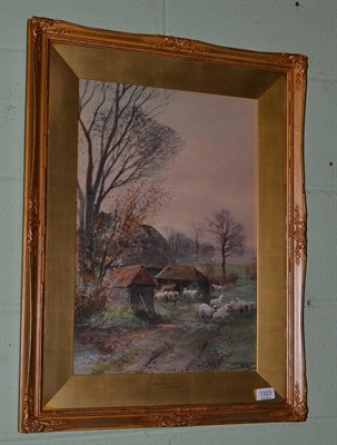 Lot 1323 - H C Fox (19th/20th Century) "Returning to the Fold", signed and dated 1921, watercolour