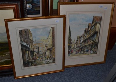 Lot 1325 - Brian Eden ";East End of London";, signed, watercolour, together with a further example by the...