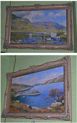 Lot 1329 - Philip Stanton (20th/21st century) ";Llyn Pens"; and ";Llyn Idwal";, signed, oils on canvas (2)