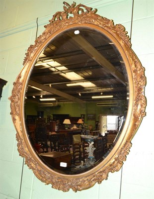 Lot 1339 - Gilt framed oval wall mirror