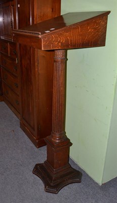 Lot 1343 - A Victorian oak pedestal lectern