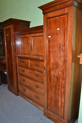 Lot 1344 - A large Victorian mahogany combination wardrobe