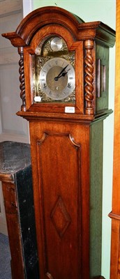 Lot 1349 - A small chiming longcase clock