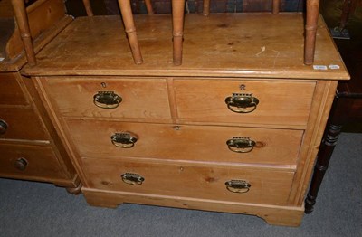 Lot 1360 - A Victorian pine three height chest of drawers