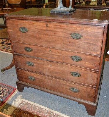 Lot 1377 - A mahogany secretaire chest of drawers