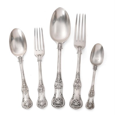 Lot 534 - A Service of Late Victorian Silver Queen's Pattern Flatware, Holland, Aldwinckle & Slater,...