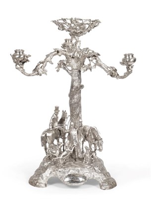 Lot 544 - A Victorian Silver Candelabrum Centrepiece, Robert Hennell, London 1853, also with Hennell...