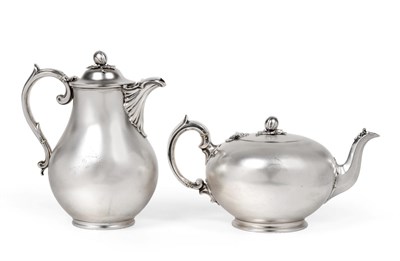 Lot 549 - An Early Victorian Silver Teapot and Hot Water Jug, Edward, Edward Jnr, John & William Barnard,...