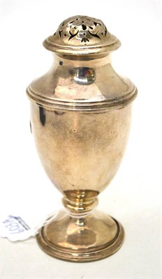 Lot 603A - A silver sugar caster