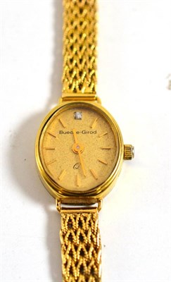 Lot 5 - A Bueche Girod 9ct lady's watch