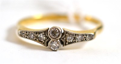 Lot 25 - A diamond set ring, stamped '18CT'
