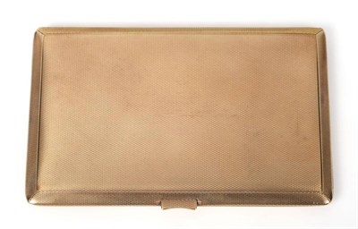 Lot 568 - A 9ct Gold Cigarette Case, Deakin & Francis, Birmingham 1938, rectangular with sprung hinge and...