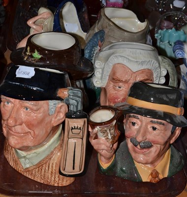 Lot 88 - Six large Royal Doulton character jugs - Old Salt, The Poacher, The Collector, The Lawyer,...