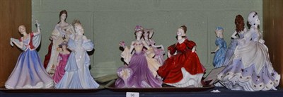 Lot 96 - Twelve assorted Doulton and Coalport figures; Heggie, Sweetest Rose, Southern Belle, Rebecca,...