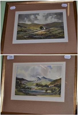 Lot 109 - E J W Prior, 'Lakeland Scenes', watercolours, 24 by 15cm (2)