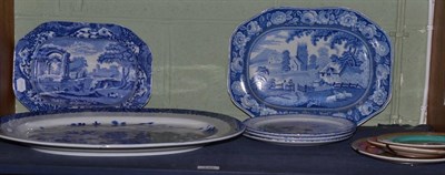 Lot 130 - Two Spode Italian pattern meat plates, another and a collection of decorative ceramics