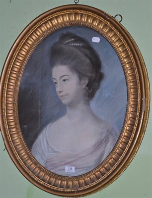 Lot 138 - A 19th century pastel portrait of a woman
