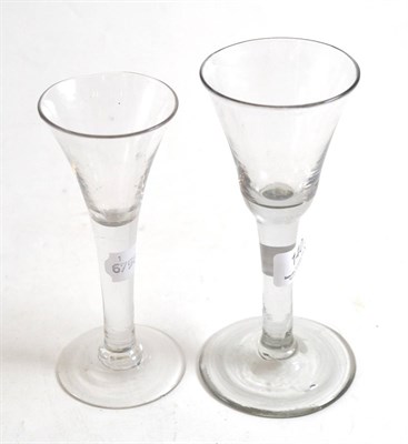 Lot 140 - Two 18th century wine glasses