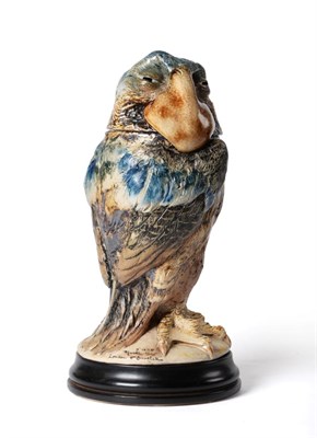 Lot 583 - A Martin Brothers Stoneware Bird Jar and Cover, by Robert Wallace Martin, modelled as a...