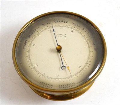 Lot 147 - An aneroid barometer, retailed by T.B.Winter, Newcastle