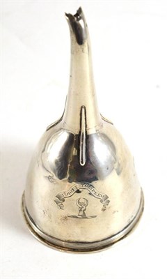 Lot 151 - A Scottish silver wine funnel, worn marks