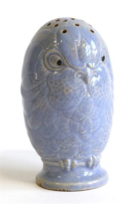 Lot 586 - A Doulton Lambeth Stoneware Owl Sugar Caster, c.1926, pale lilac glaze, impressed DOULTON...