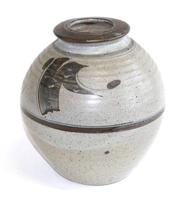 Lot 602 - Attributed to David Andrew Leach (British, 1911-2005): A Stoneware Vase, grey matt speckled oatmeal