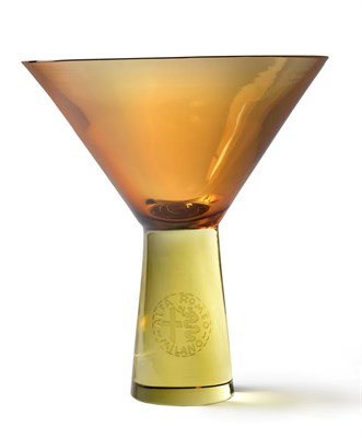 Lot 622 - Flavio Poli (Italian, 1900-1984) for Seguso Vetri D'Arte: An Alfa Romeo Cup, blown amber glass with
