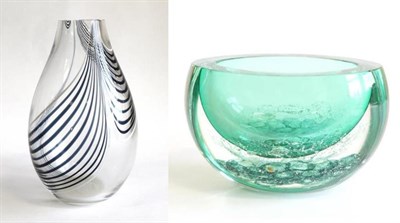 Lot 623 - Livio Seguso (Murano, b.1931): For Murano Seguso arte vetro: A Glass Vase, clear with white and...