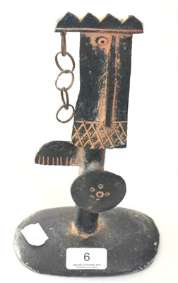 Lot 6 - John Maltby (b.1936): A Ceramic Sculpture ";Warrior King I";, reduction fired, dark brown with pink