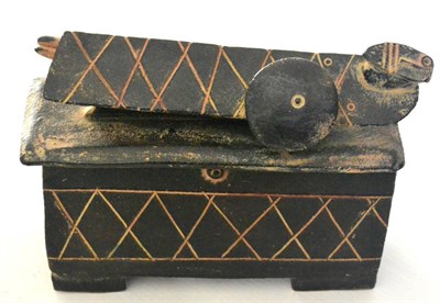 Lot 8 - John Maltby (b.1936): A Stoneware ";Knights Tomb"; Pottery Box and Cover, the rectangular base with