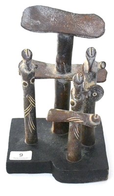 Lot 9 - John Maltby (b.1936): A Ceramic Sculpture ";Family Group and Tree";, base inscribed Family...