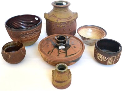 Lot 24 - Seven pieces of studio pottery by Michael Casson