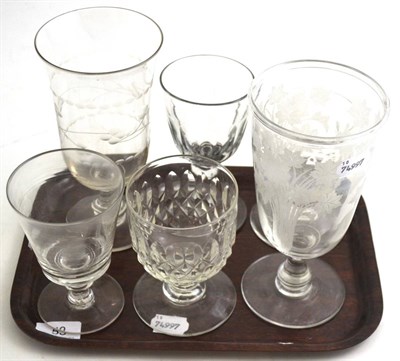 Lot 53 - Six 18th/19th century glasses