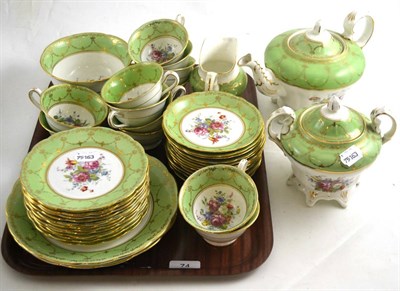 Lot 74 - An Edwardian porcelain tea service