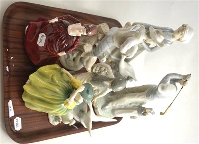 Lot 75 - A Lladro figure and four others
