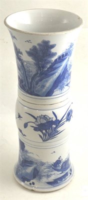 Lot 94 - An 18th century blue and white YenYen vase, 41.5cm high