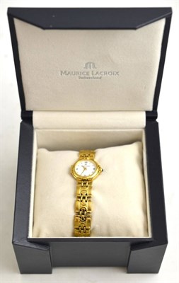 Lot 108 - A lady's wristwatch, signed Maurice Lacroix with boxes
