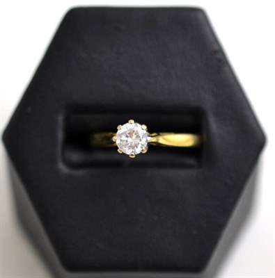 Lot 114 - An 18ct gold diamond solitaire ring, estimated diamond weight 0.50 carat approximately