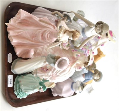 Lot 194 - Eleven figures including Coalport, Lladro and Beswick