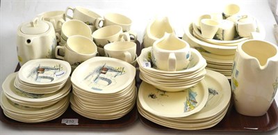 Lot 210 - A Midwinter 'Riviera' part coffee/dinner service (on two trays)