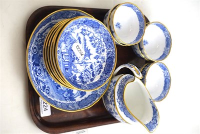 Lot 224 - A quantity of blue and white tea bowls, saucers, a jug and a plate