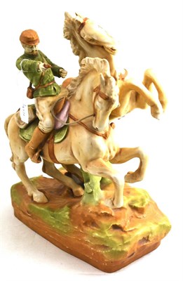 Lot 276 - Amphora figure of a man on horseback