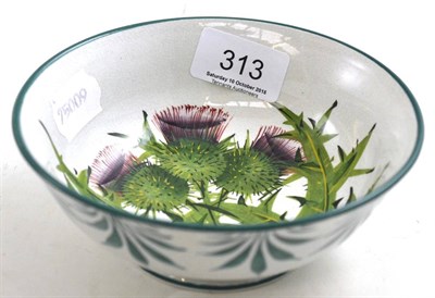 Lot 313 - A small Wemyss bowl, thistle pattern, 15cm diameter