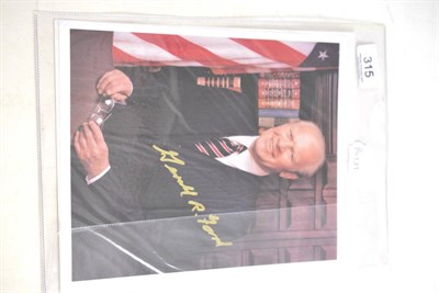 Lot 315 - Signed coloured photo Gerald Ford