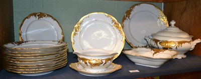 Lot 330 - A cream and gilt decorated Polish dinner service