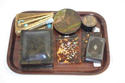 Lot 339 - Assorted boxes, cases and ornate pencils