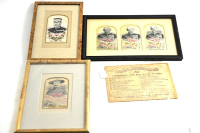 Lot 387 - Four stevengraphs, ";Kitchener";, ";Roberts";, ";Baden Powell"; and ";Buller (Boer War)"