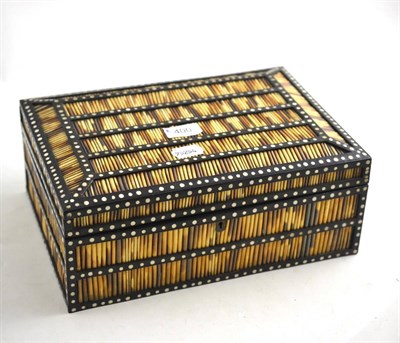 Lot 400 - A 19th century Indian quill box