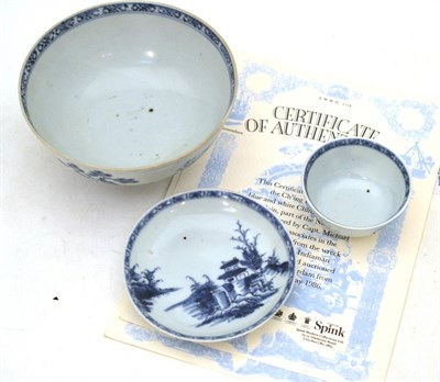 Lot 403 - Nanking bowl, tea bowl and saucer